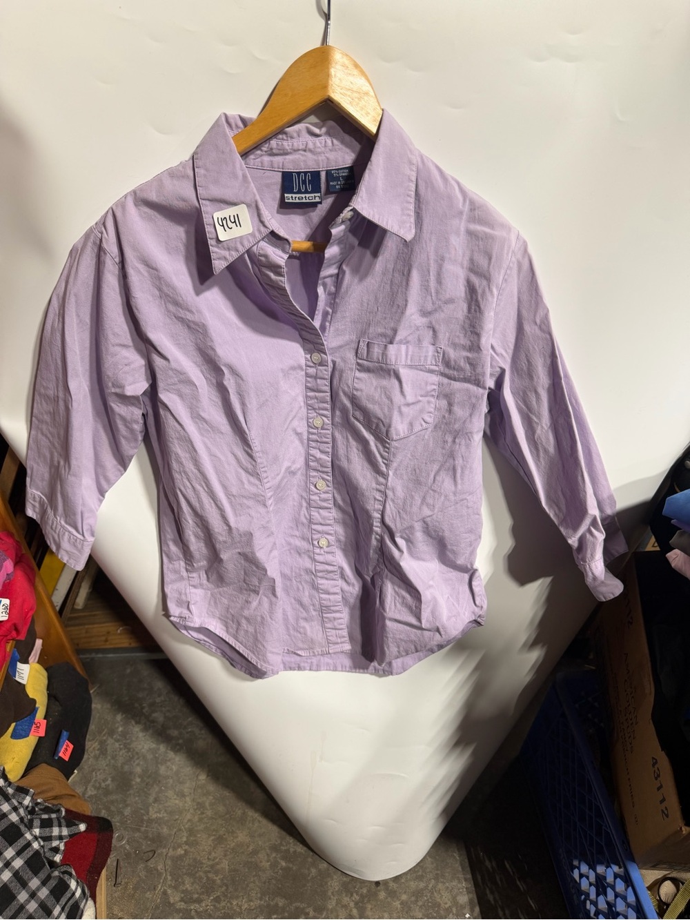 #4241-DC Lilac Button-Down Shirt